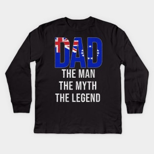 Cook Islander Dad The Man The Myth The Legend - Gift for Cook Islander Dad With Roots From Cook Islander Kids Long Sleeve T-Shirt